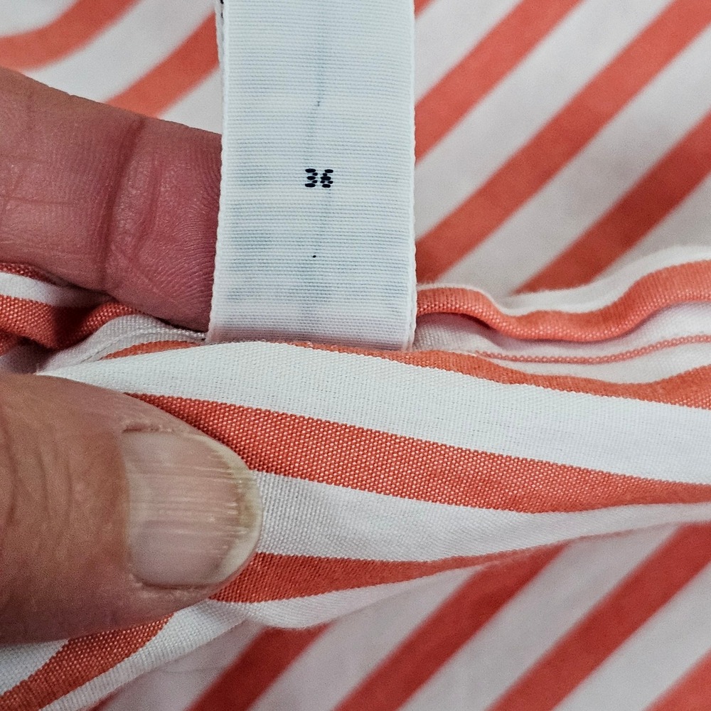 Polo Ralph Lauren Blake Mens XXL Coral White Striped Cotton Button Down Shirt - Picture 6 of 12